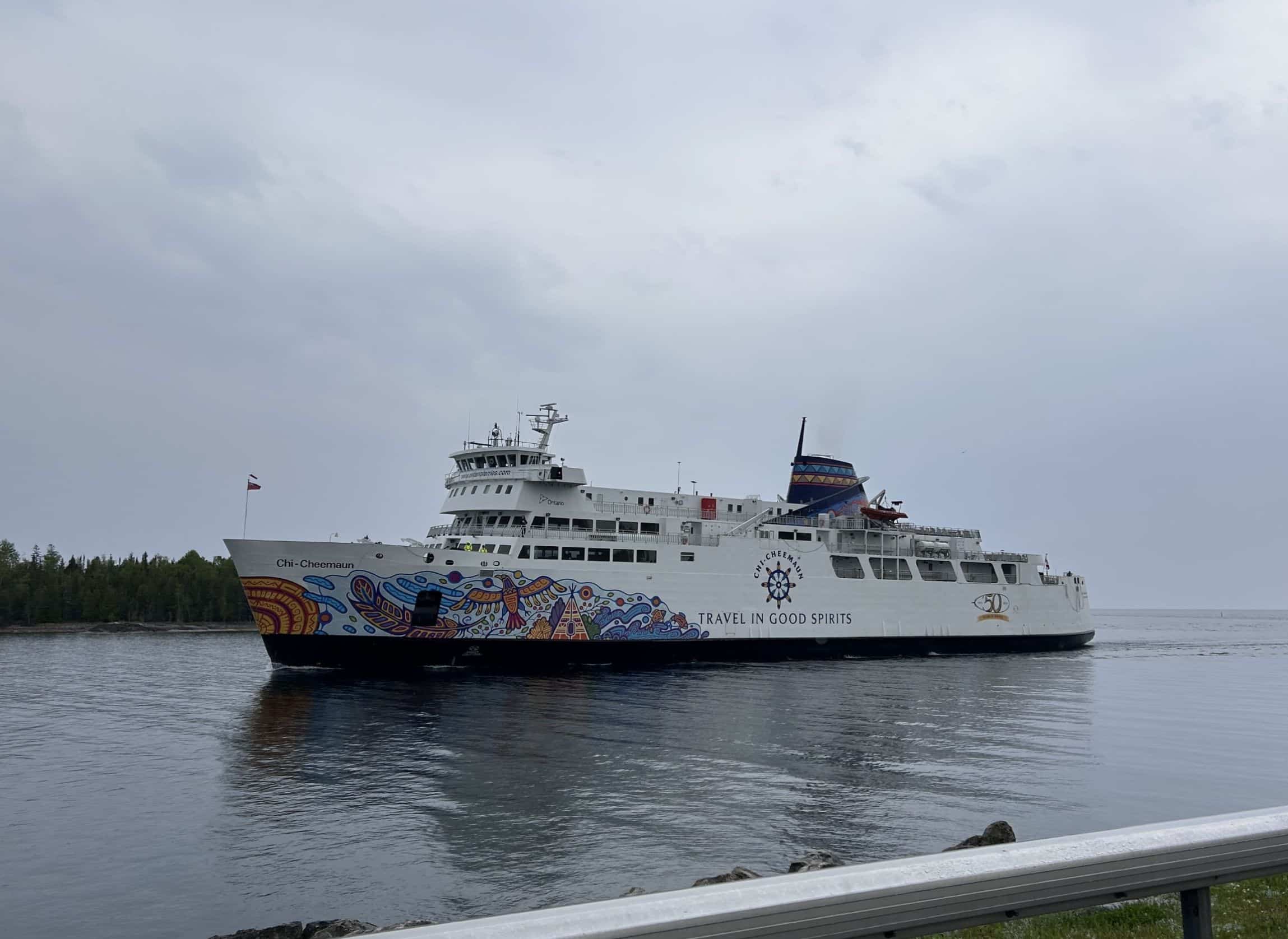 Ferry sailing on calm waters