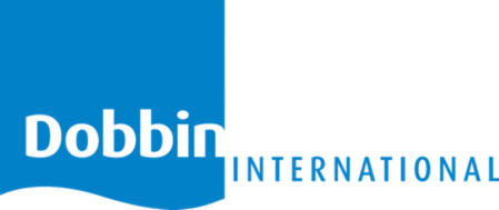 Blue logo with text 'Dobbin International'