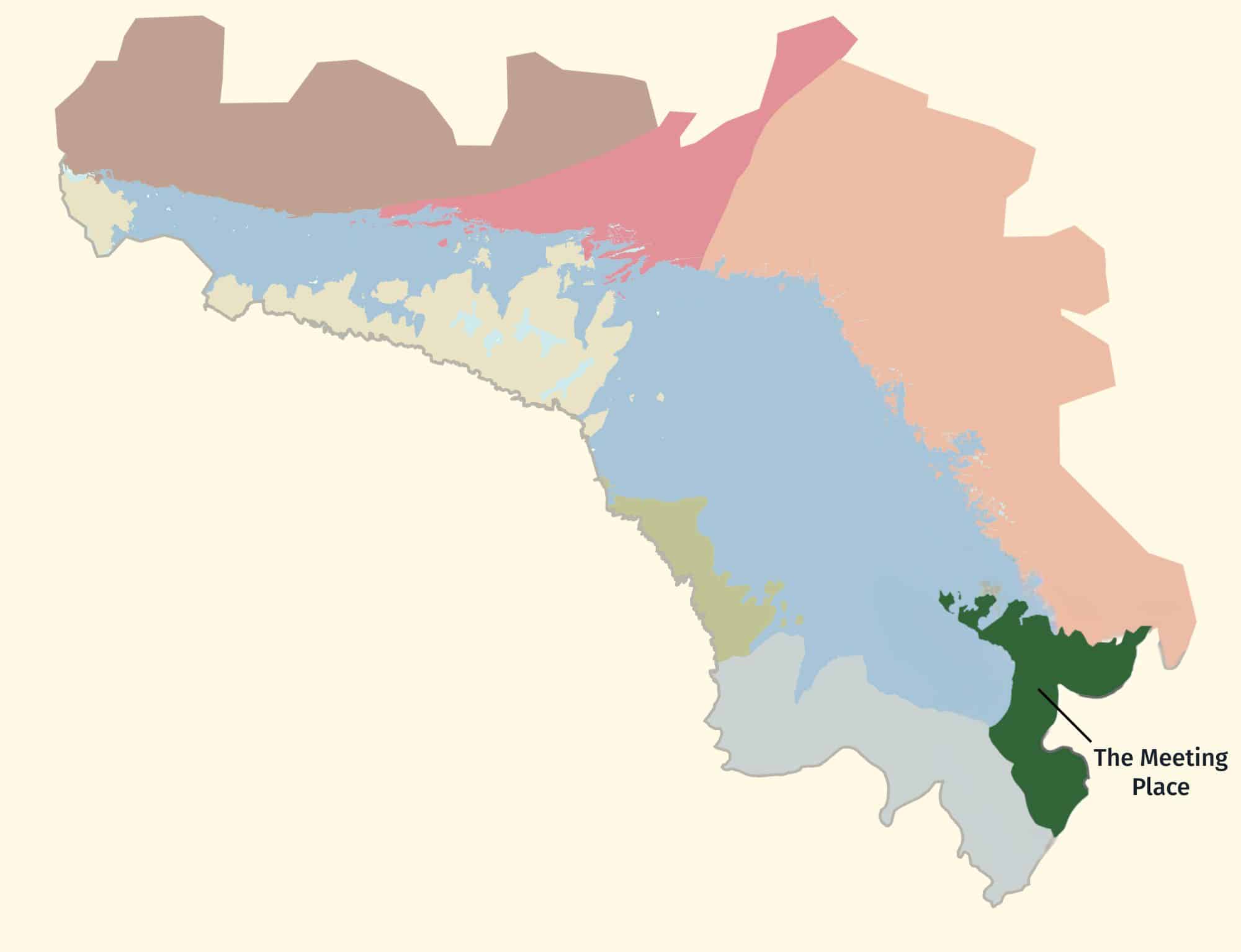 Map of Georgian Bay Geopark regions