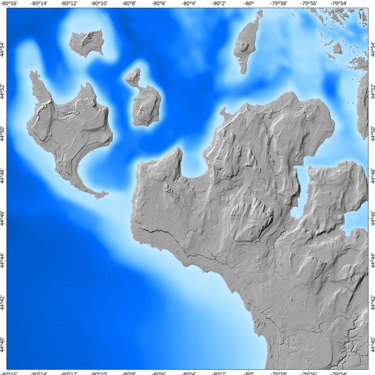 Topographic map of Antarctic region